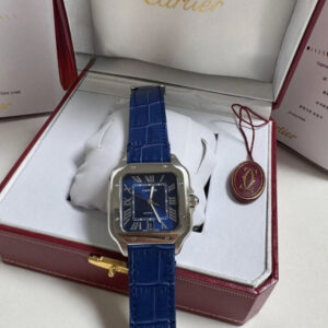 Cartier Santos -Couro Azul