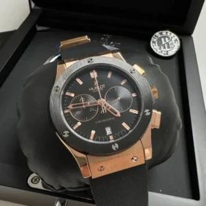 Hublot Fusion- Preto/Rose