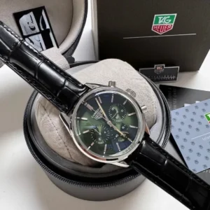 Tag Heuer Carrera - Verde/ Couro Preto