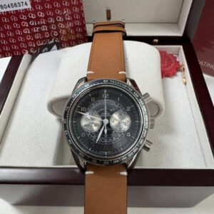 Omega Speedmaster - Couro Marrom/Preto