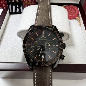 Omega Speedmaster- Couro Marrom/ Bege