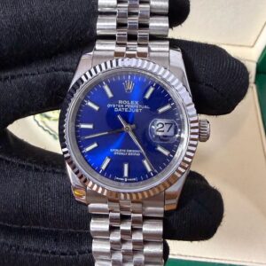Rolex Datejust / Jubile - Prata/ Azul