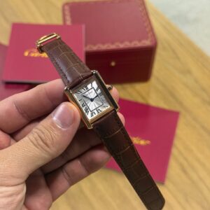 Cartier Tank Louis- Dourado/ Marrom